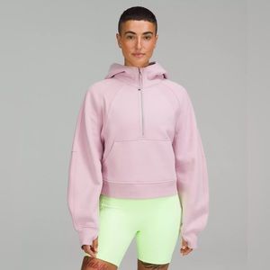 Lululemon athletica scuba oversized half-zip hoodie pink xs/s